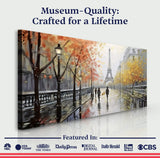 Parisian Rain Cityscape Wall Art - Tailored Canvases - Flyclothing LLC