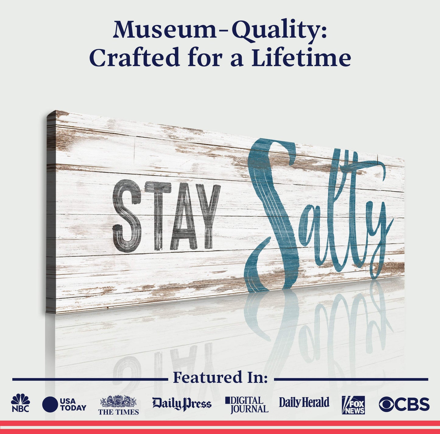 Stay Salty Coastal Sign VIII - Tailored Canvases - Flyclothing LLC
