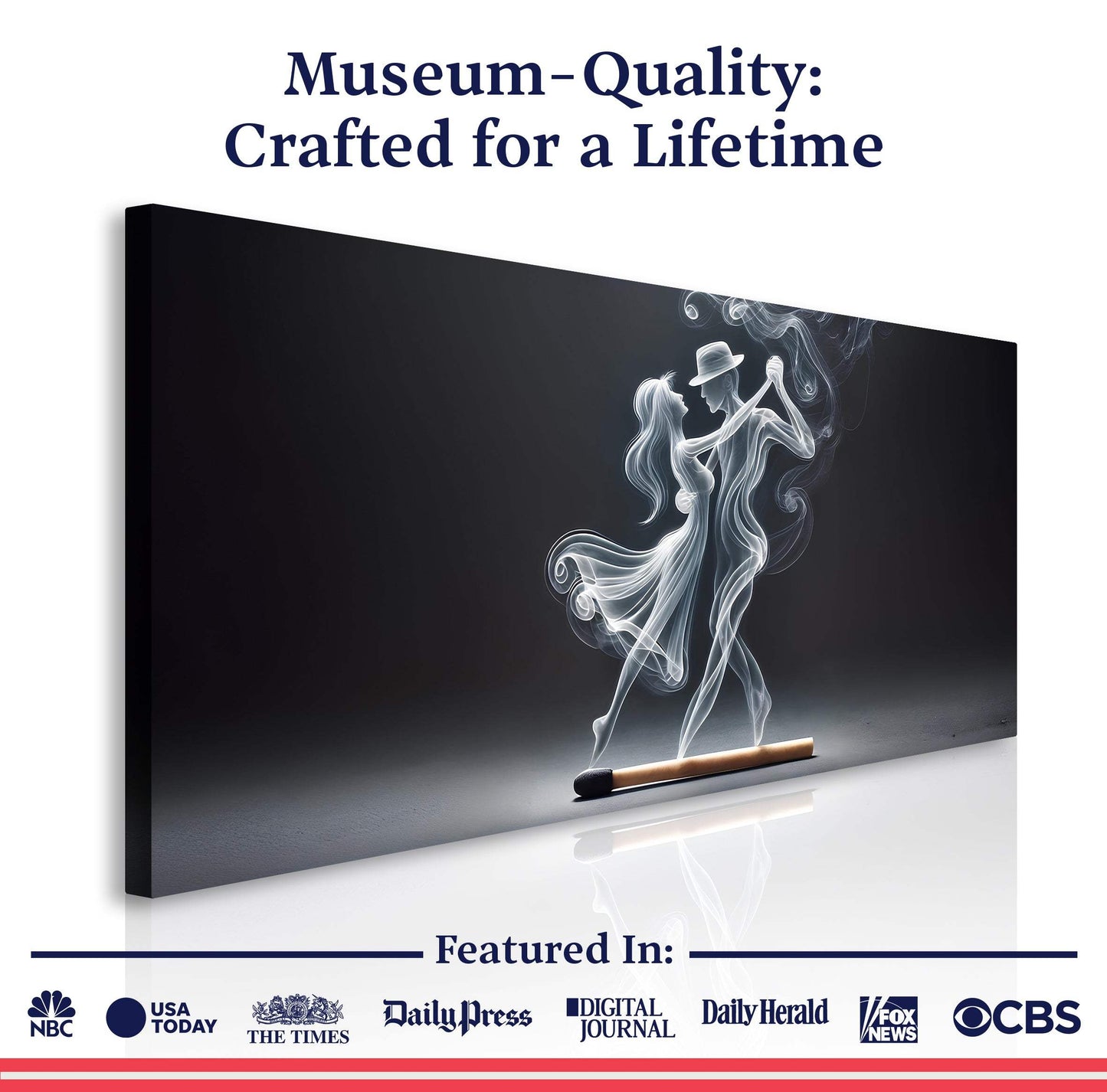 Modern Abstract Couple Dance Wall Art - Tailored Canvases - Flyclothing LLC