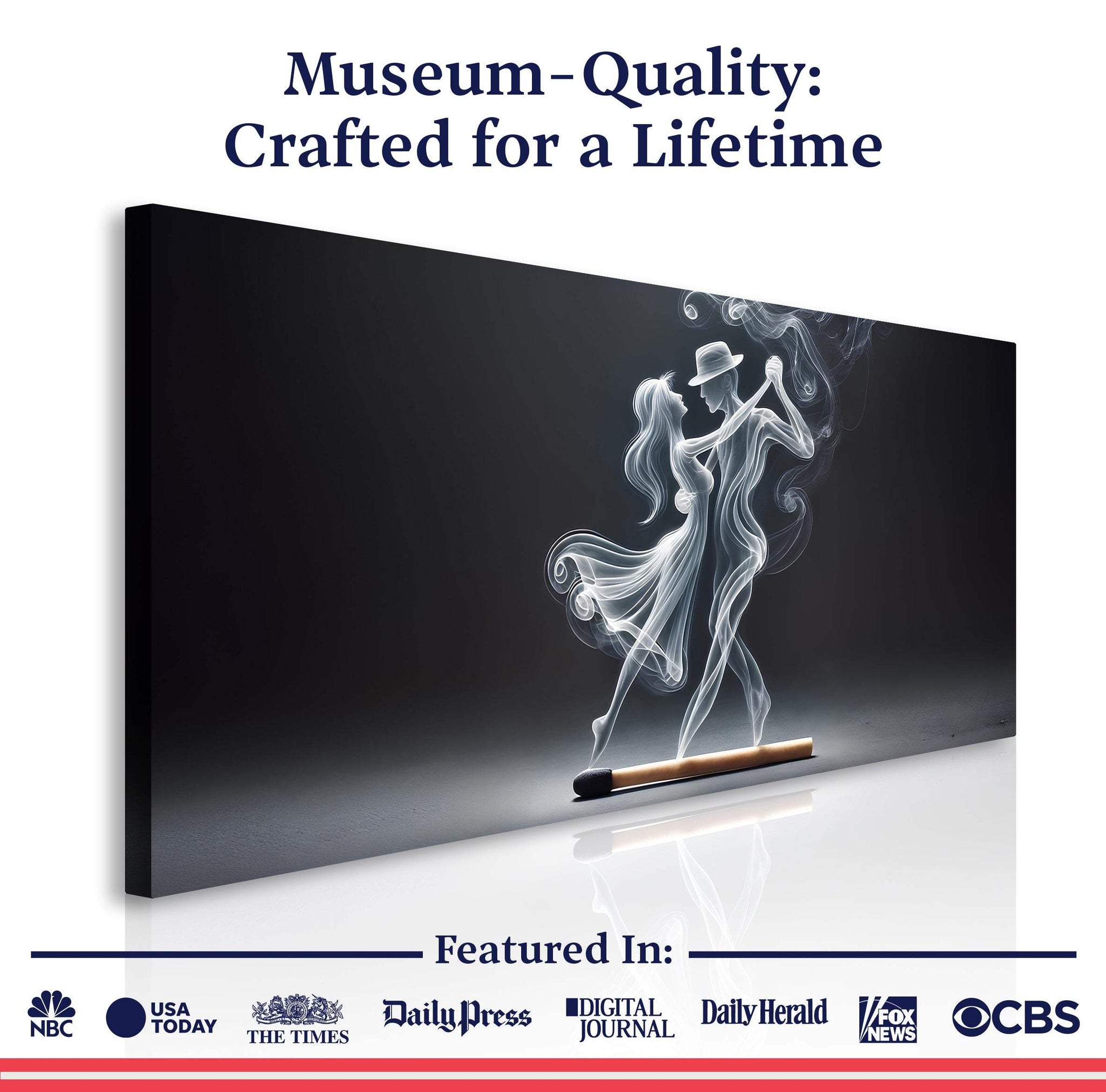 Modern Abstract Couple Dance Wall Art - Tailored Canvases - Flyclothing LLC