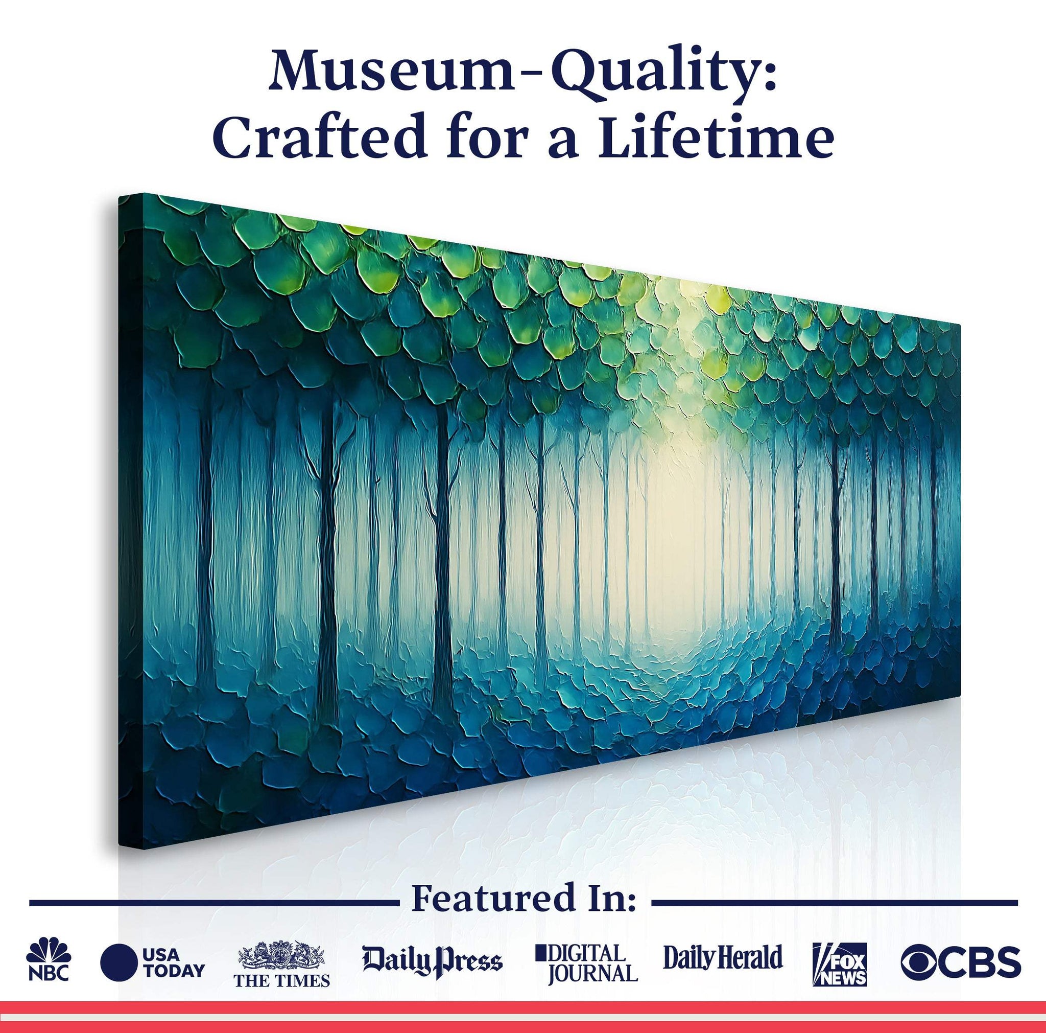 Forest Whispers Impasto Wall Art - Tailored Canvases - Flyclothing LLC