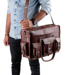 Morgan Leather Briefcase - Classy Leather Bags - Flyclothing LLC