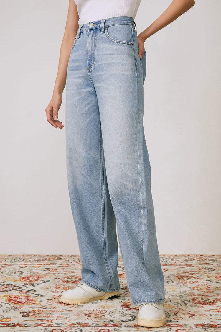 Coney Island Whitefish High Rise Wide Jeans HJ007 - Hey Joanie - Flyclothing LLC