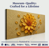 Golden Dandelion Minimalist Abstract Wall Art IV - Tailored Canvases - Flyclothing LLC