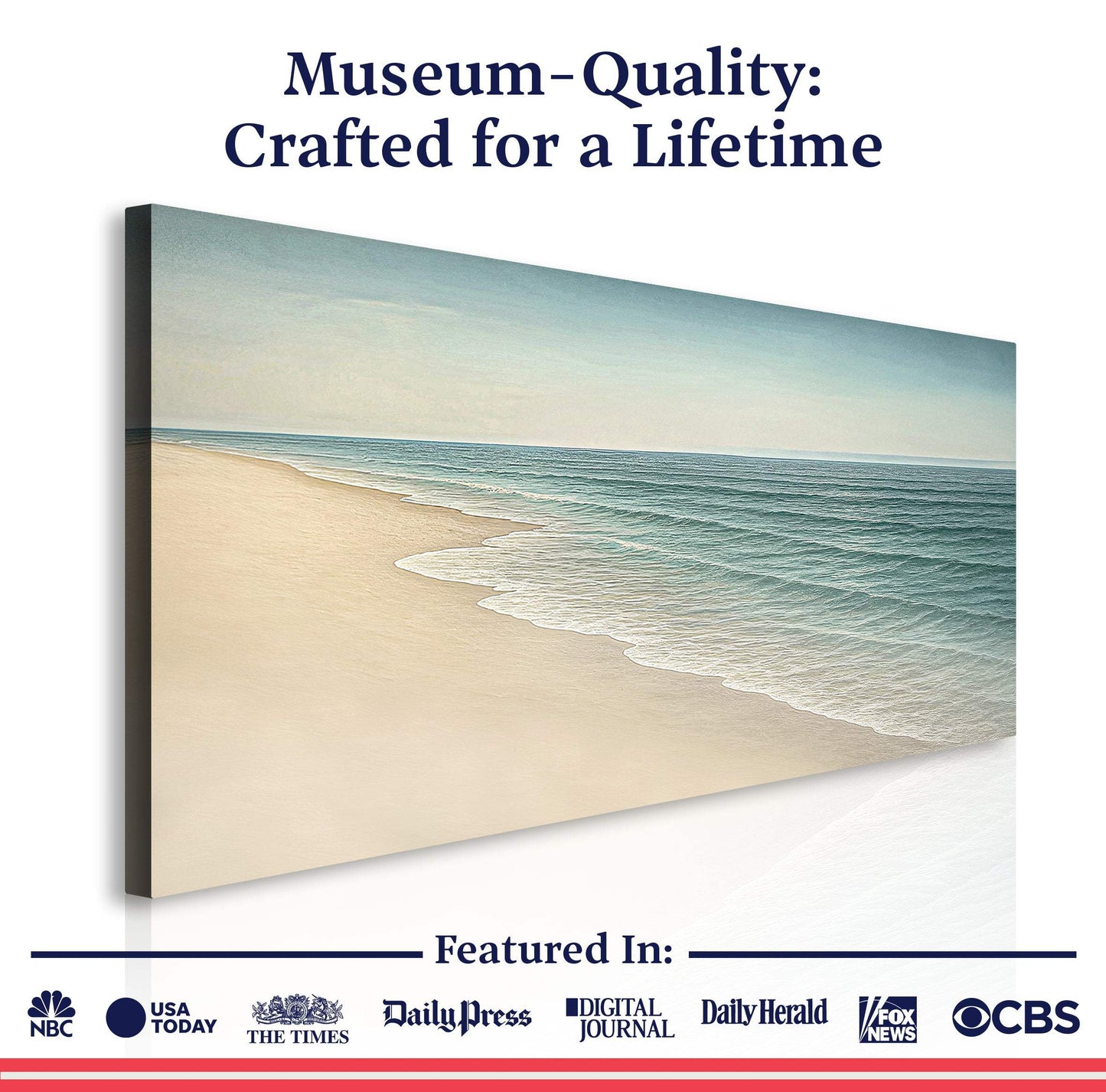 Beach Shoreline Coastal Wall Art II - Tailored Canvases - Flyclothing LLC