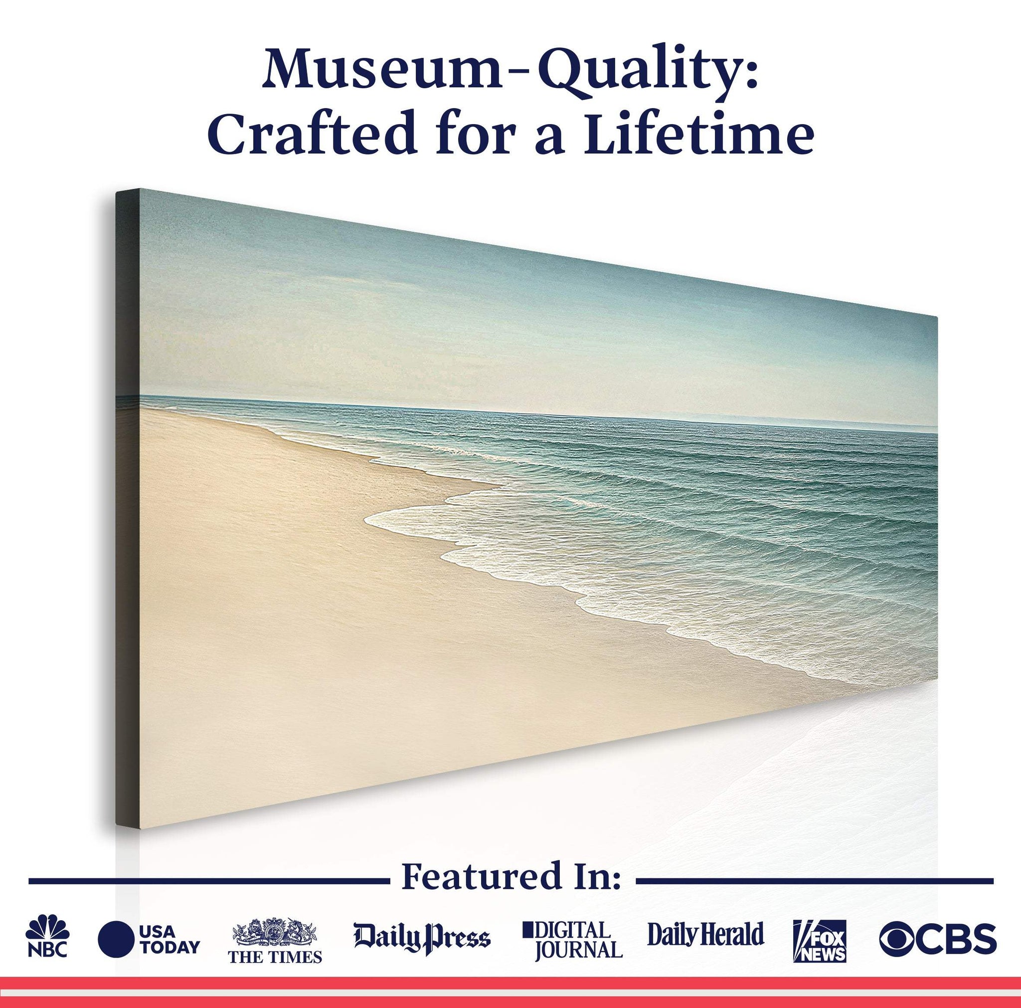 Beach Shoreline Coastal Wall Art II - Tailored Canvases - Flyclothing LLC