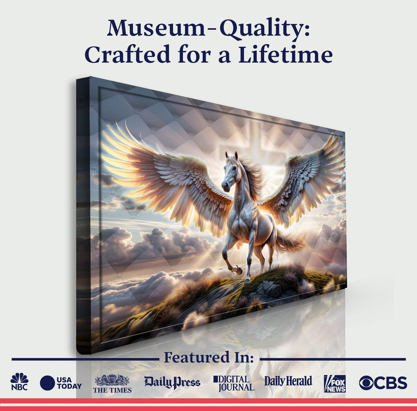 3D Horse Faith Wall Art VI - Tailored Canvases - Flyclothing LLC