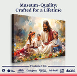 Jesus With Children Faith Wall Art IX - Tailored Canvases - Flyclothing LLC
