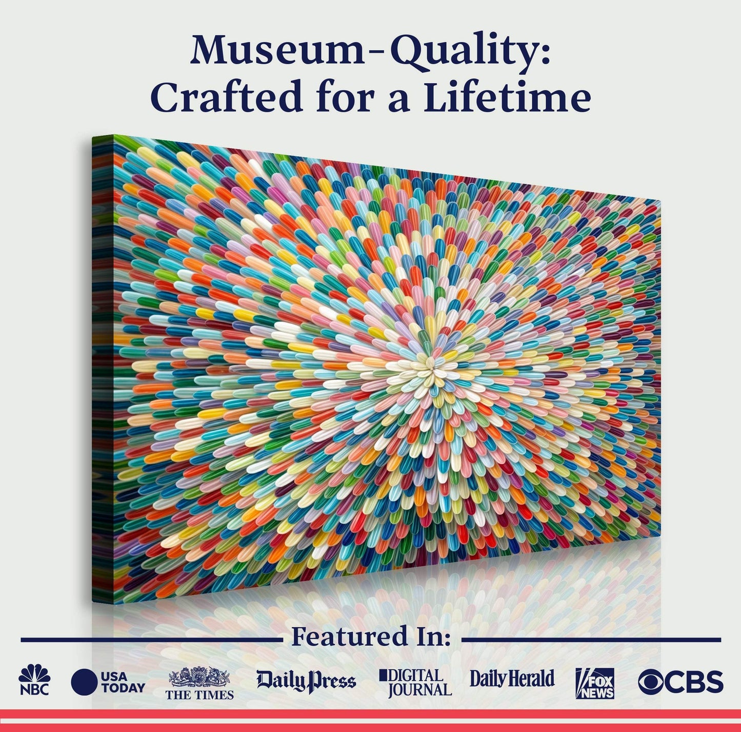 Radiant Bloom Abstract Wall Art - Tailored Canvases - Flyclothing LLC