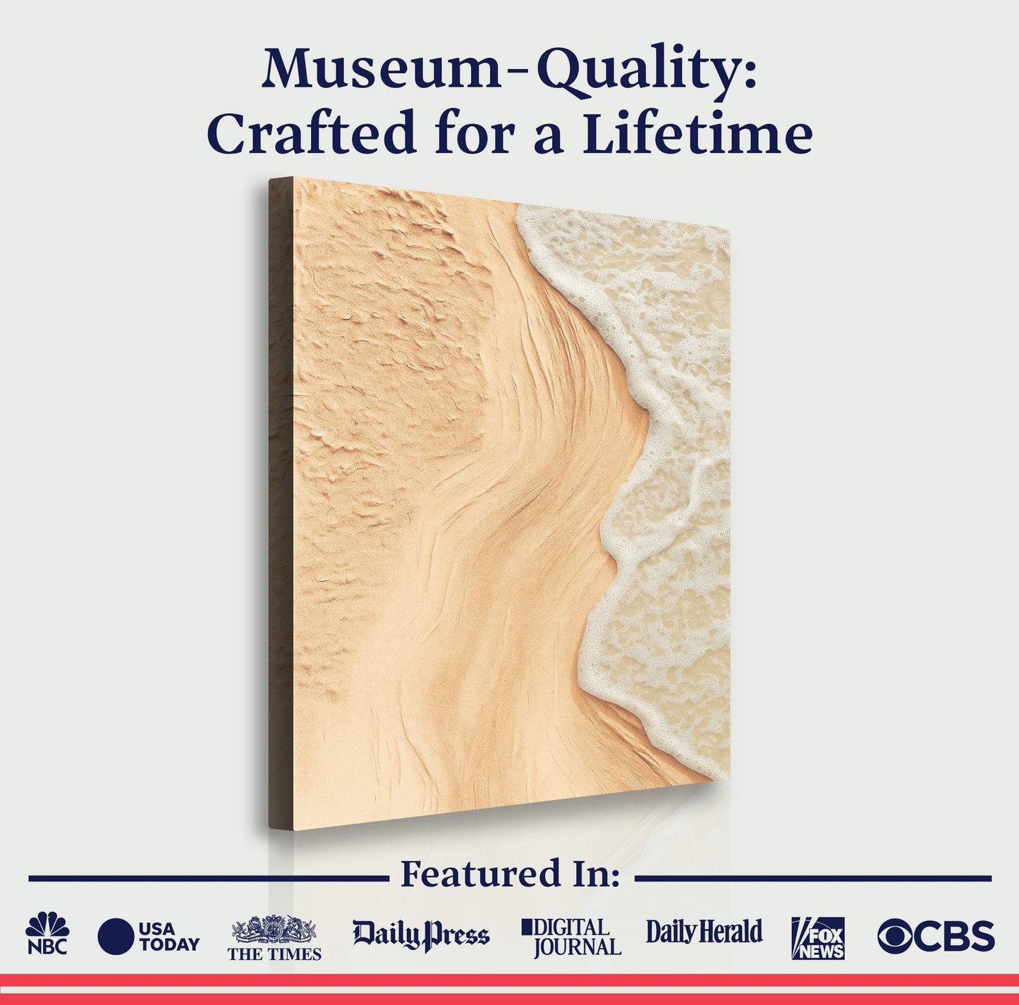 Beige Beach Coastal Wall Art - Tailored Canvases - Flyclothing LLC