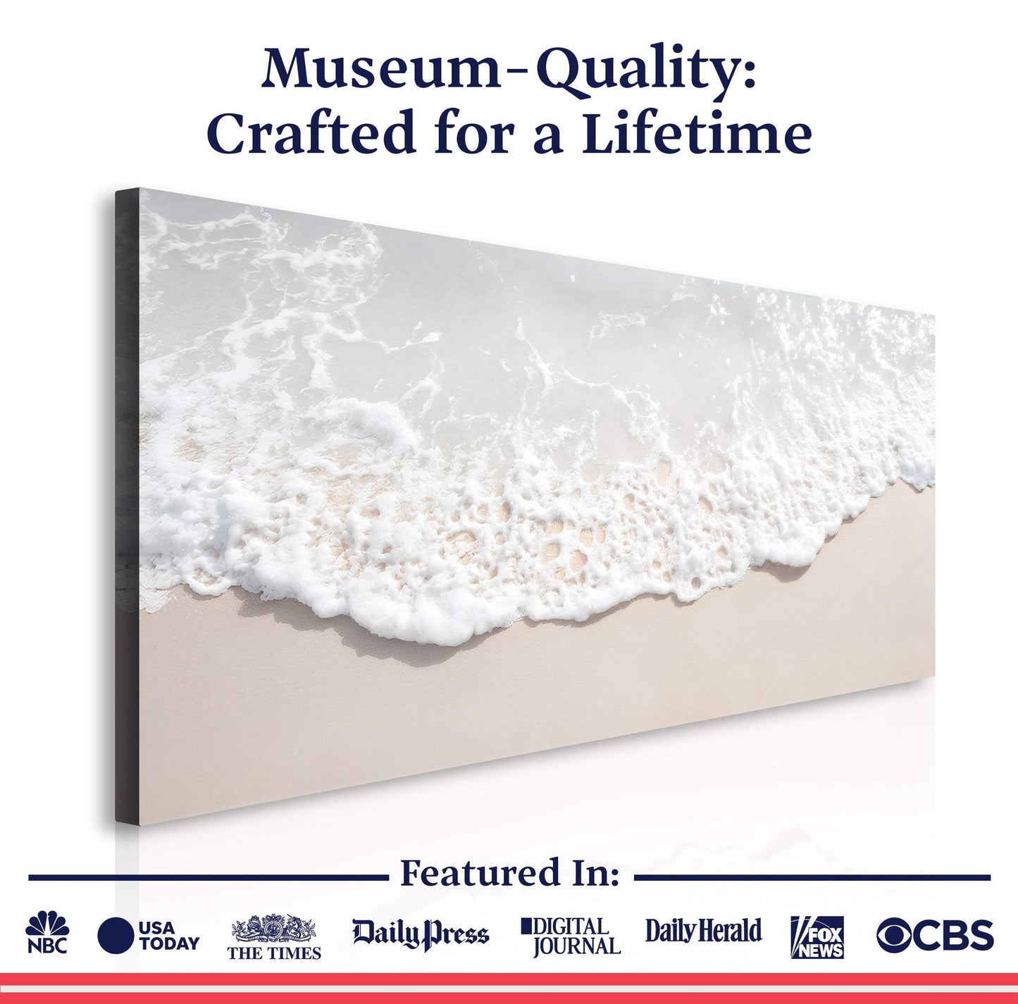 Sandy Waves Wall Art - Tailored Canvases - Flyclothing LLC