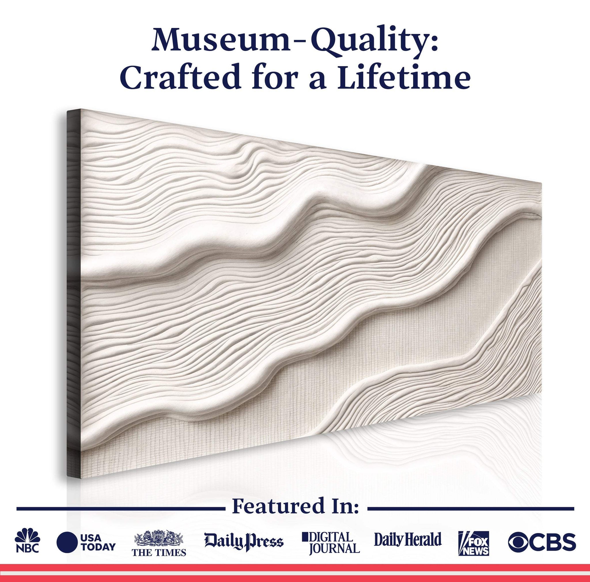 Ivory Abstract Wall Art II - Tailored Canvases - Flyclothing LLC