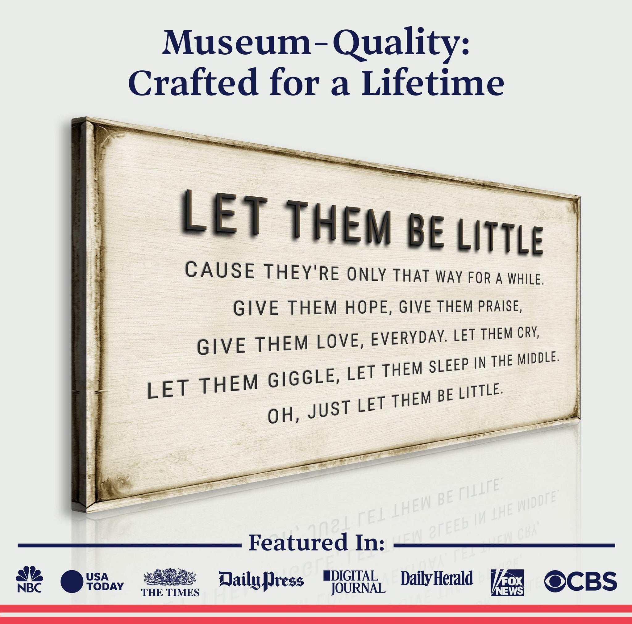 Let Them Be Little Playroom Sign - Tailored Canvases - Flyclothing LLC