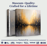 Golden Reflections Abstract Wall Art - Tailored Canvases - Flyclothing LLC