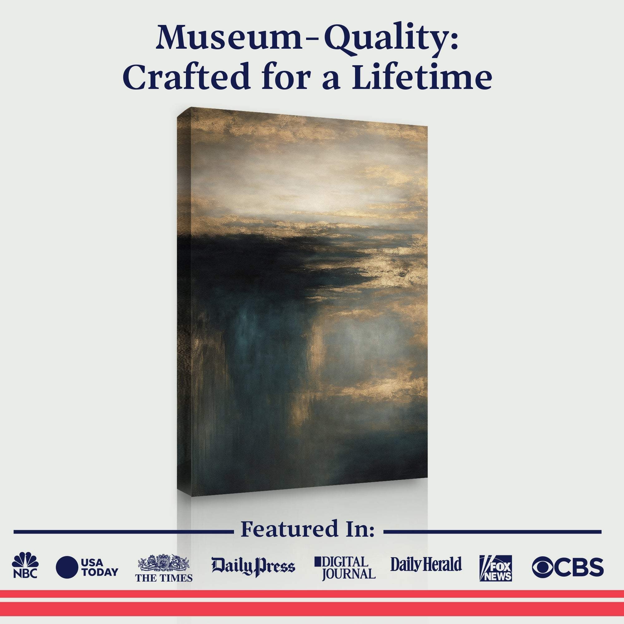 Cloudscape Glimmer Wall Art - Tailored Canvases - Flyclothing LLC