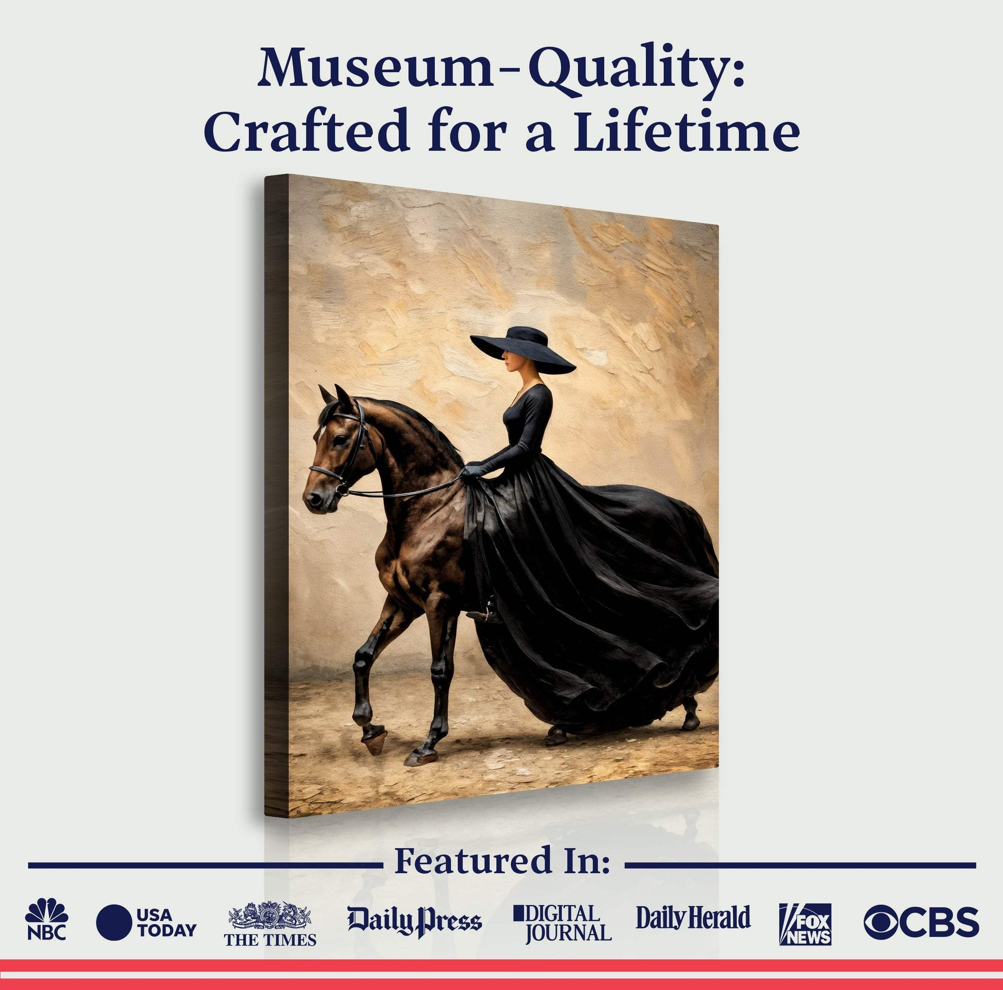 Elegant Equestrian Wall Art - Tailored Canvases - Flyclothing LLC