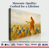 Jesus Speaking To Crowd Faith Wall Art II - Tailored Canvases - Flyclothing LLC