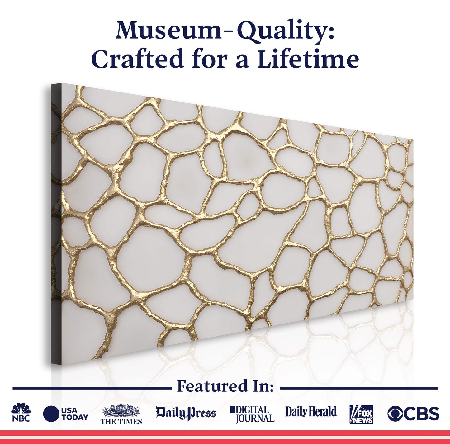 Golden Neurons Wall Art - Tailored Canvases - Flyclothing LLC