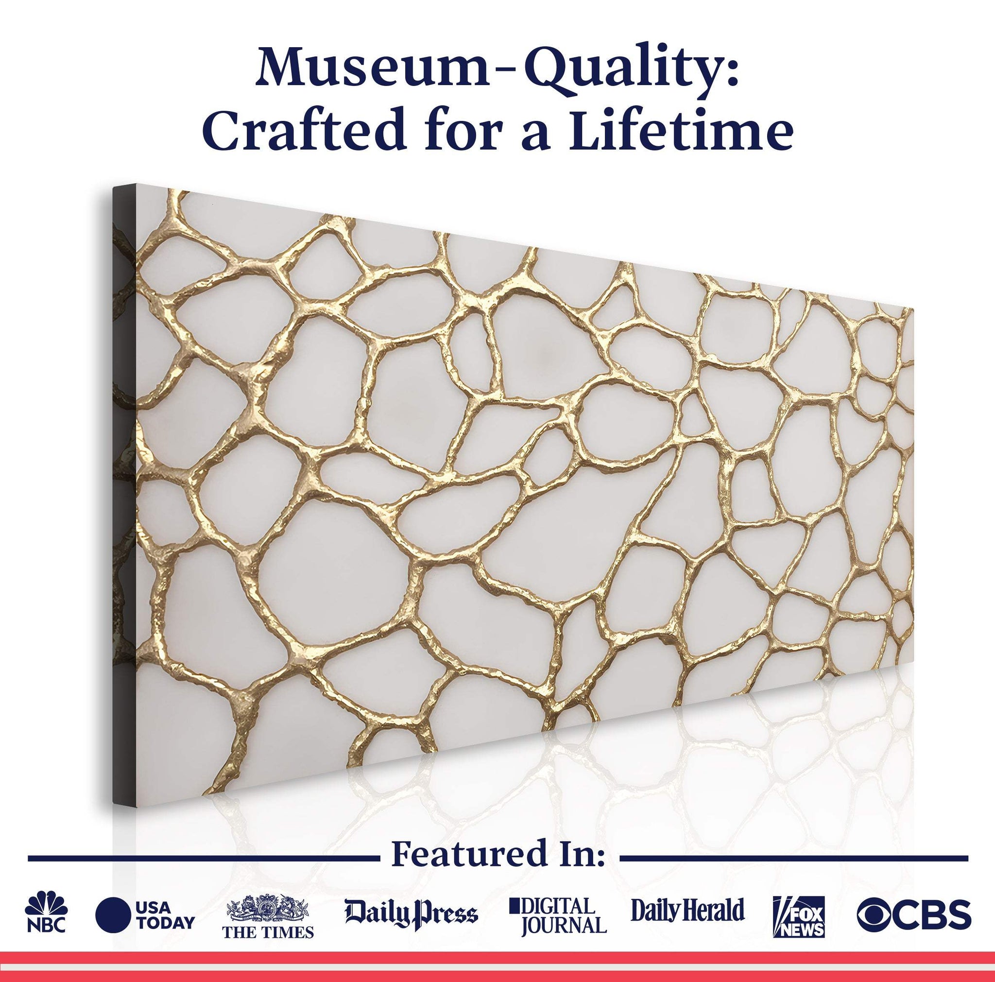 Golden Neurons Wall Art - Tailored Canvases - Flyclothing LLC