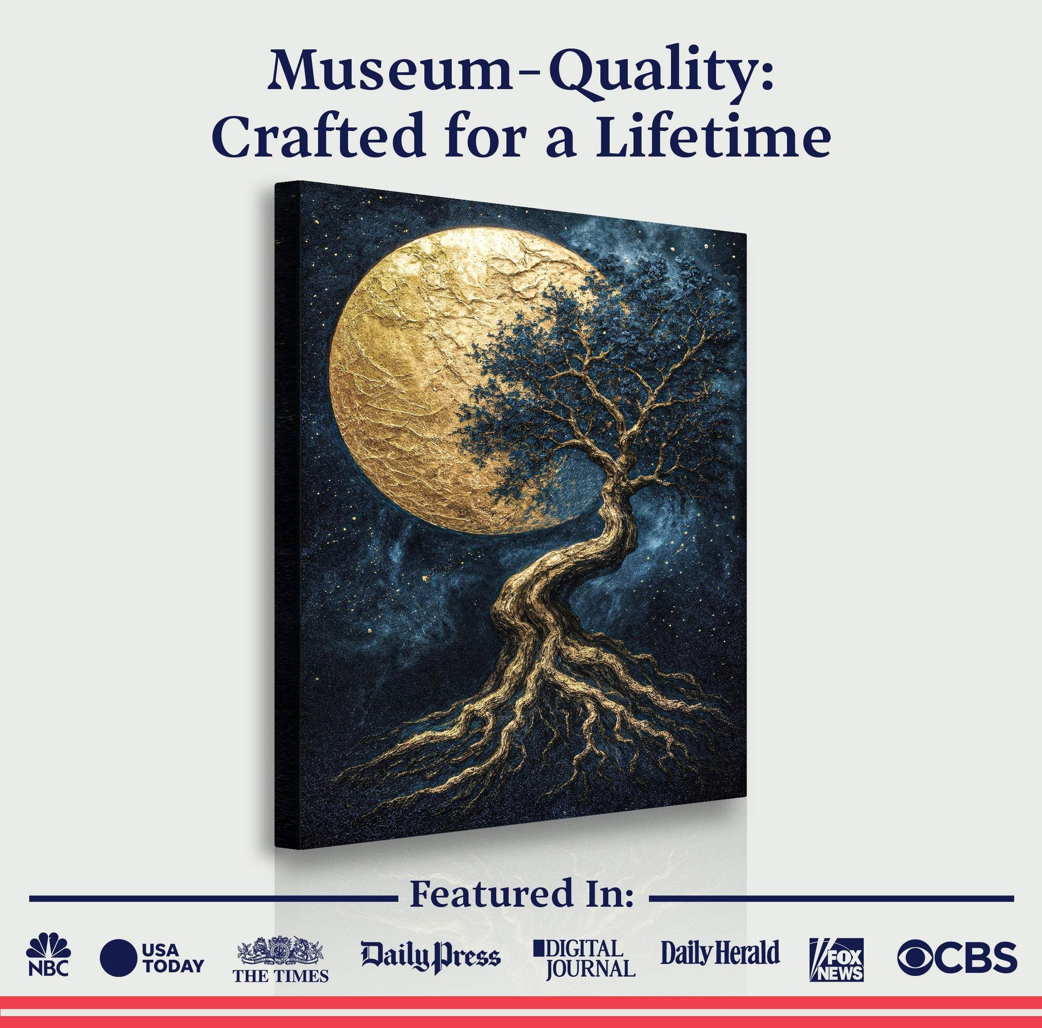Lunar Tree of Life Wall Art - Tailored Canvases - Flyclothing LLC