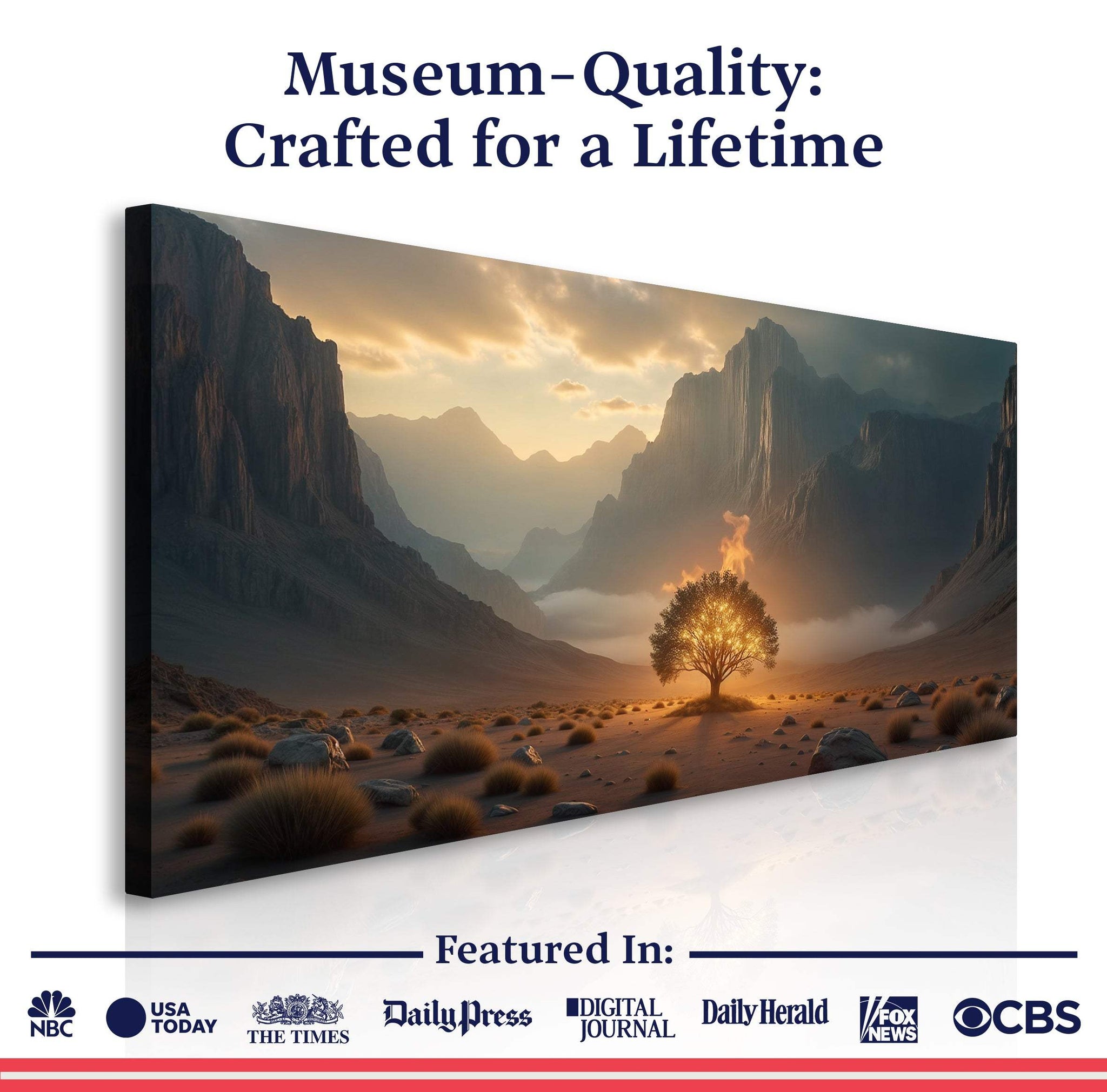 Burning Bush - Faith Wall Art XII - Tailored Canvases - Flyclothing LLC
