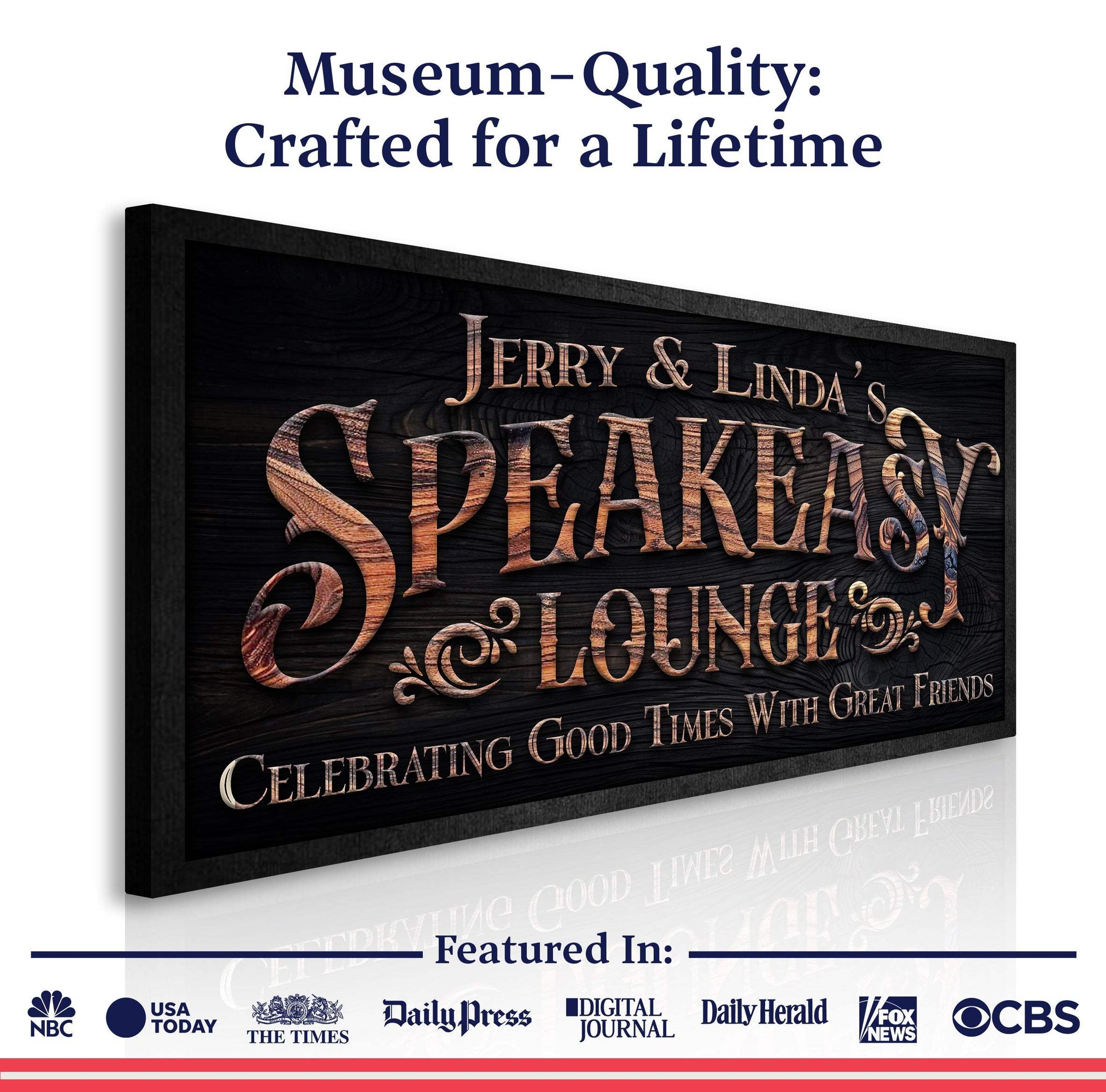 Speakeasy Lounge Wall Sign - Tailored Canvases - Flyclothing LLC