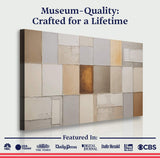 Earth Tones Patchwork Geometric Wall Art - Tailored Canvases - Flyclothing LLC