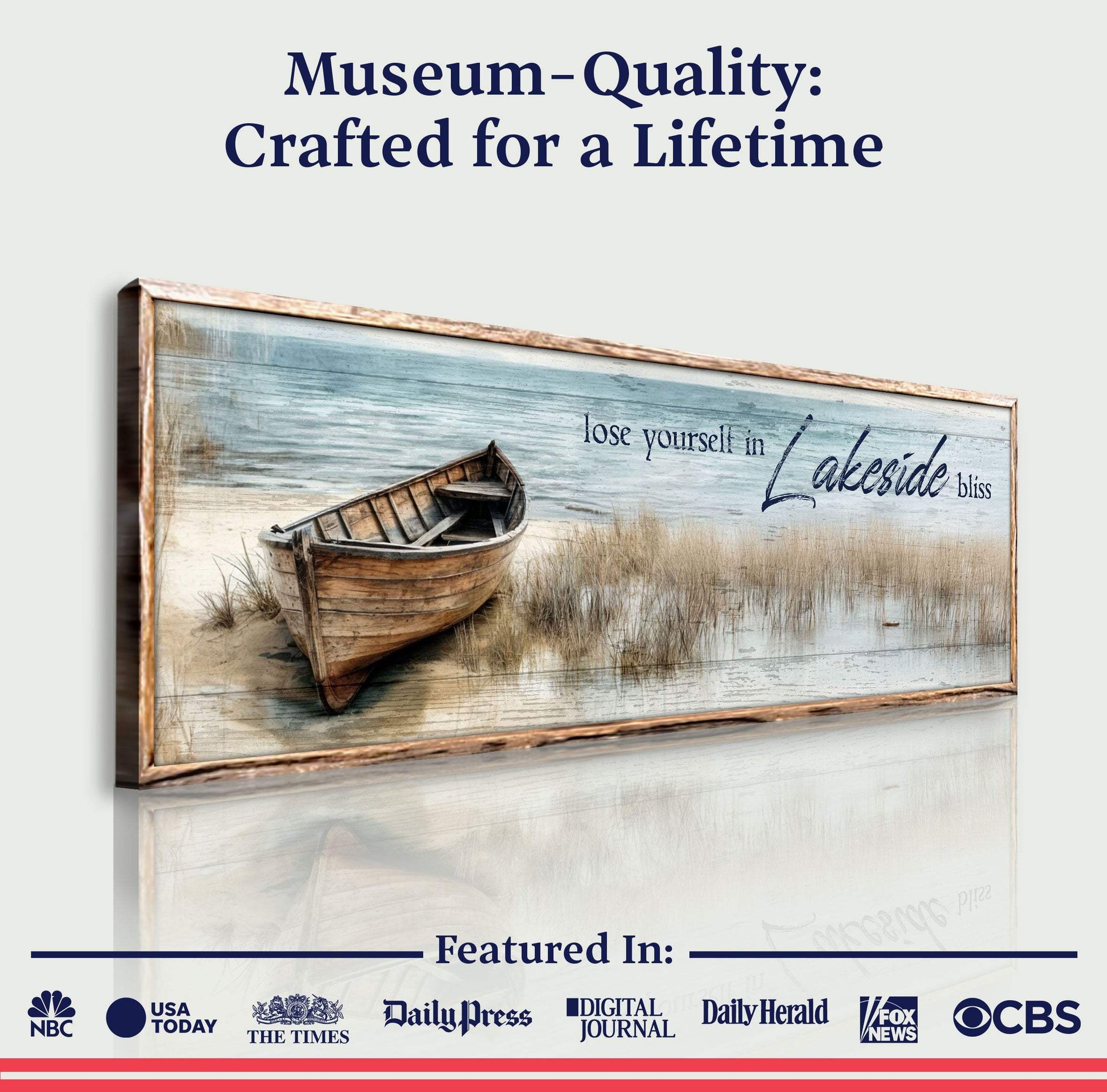 Lose Yourself in Lakeside Bliss Lake House Coastal Sign II - Tailored Canvases - Flyclothing LLC