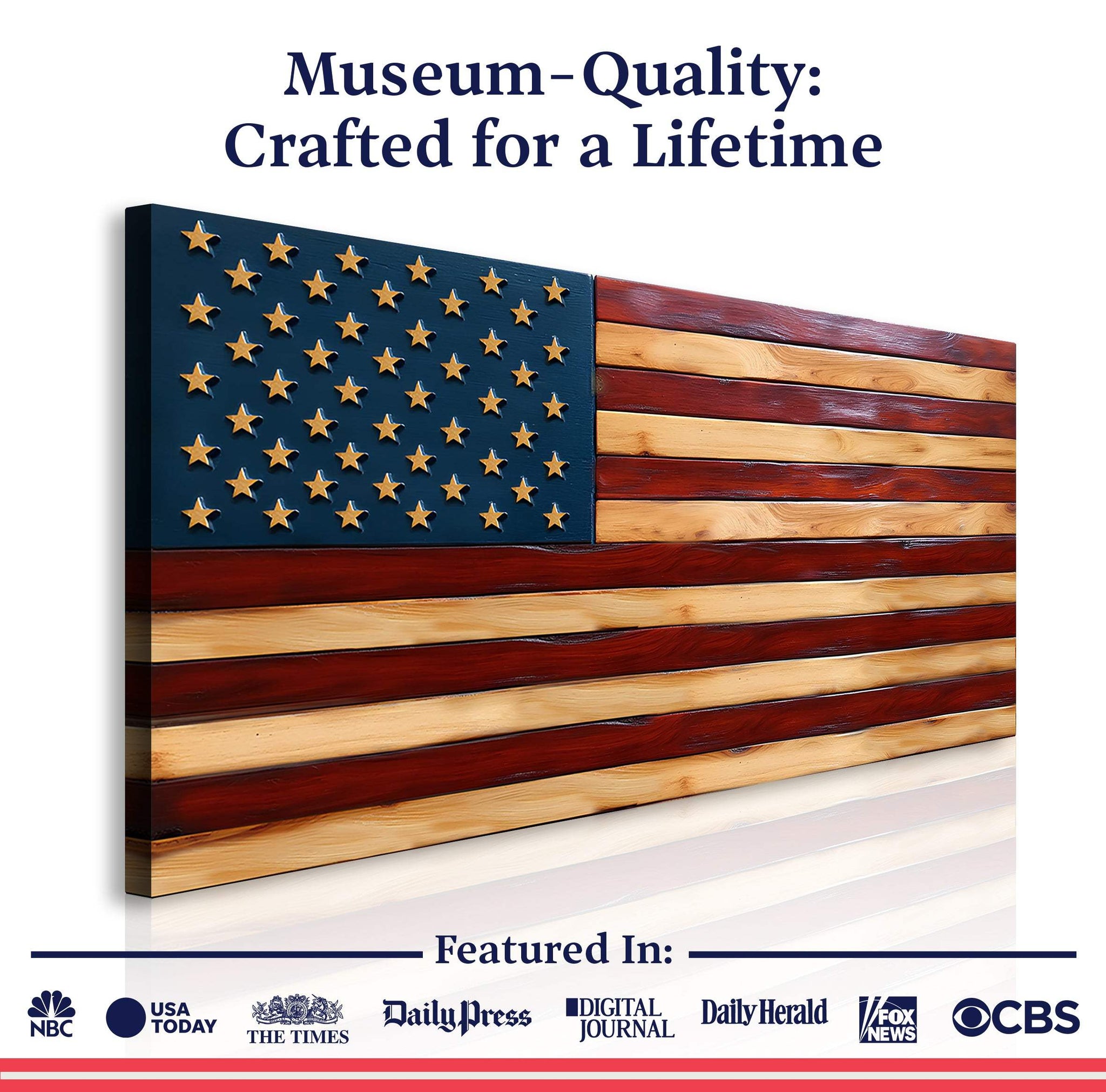 Old Glory American Flag Wall Art II - Tailored Canvases - Flyclothing LLC
