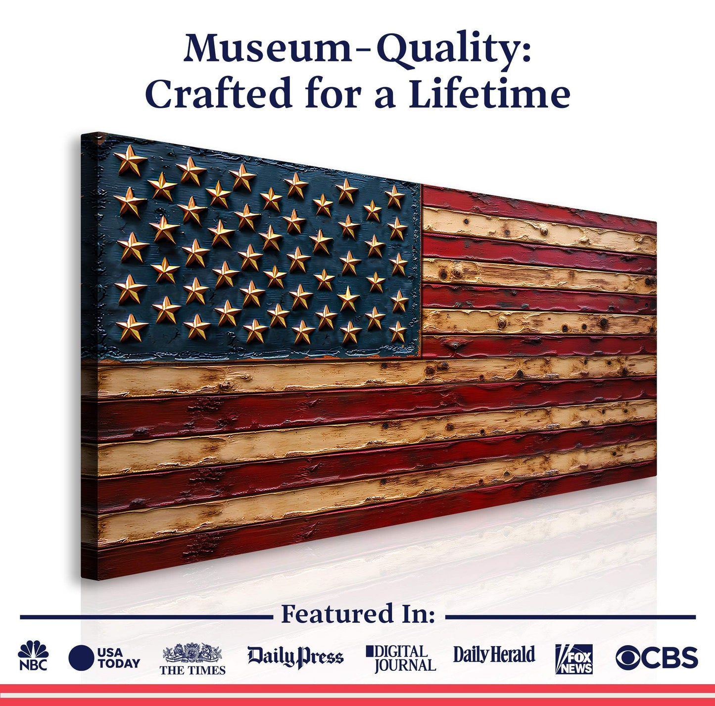 Old Glory American Flag Wall Art - Tailored Canvases - Flyclothing LLC