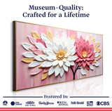 Blushing Blooms Pink Wall Art - Tailored Canvases - Flyclothing LLC