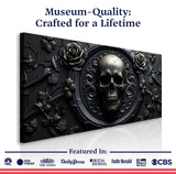 3D Rose and Skull Wall Art VI - Tailored Canvases - Flyclothing LLC