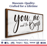 You Me and the Boys Farmhouse Bedroom Sign III - Tailored Canvases - Flyclothing LLC