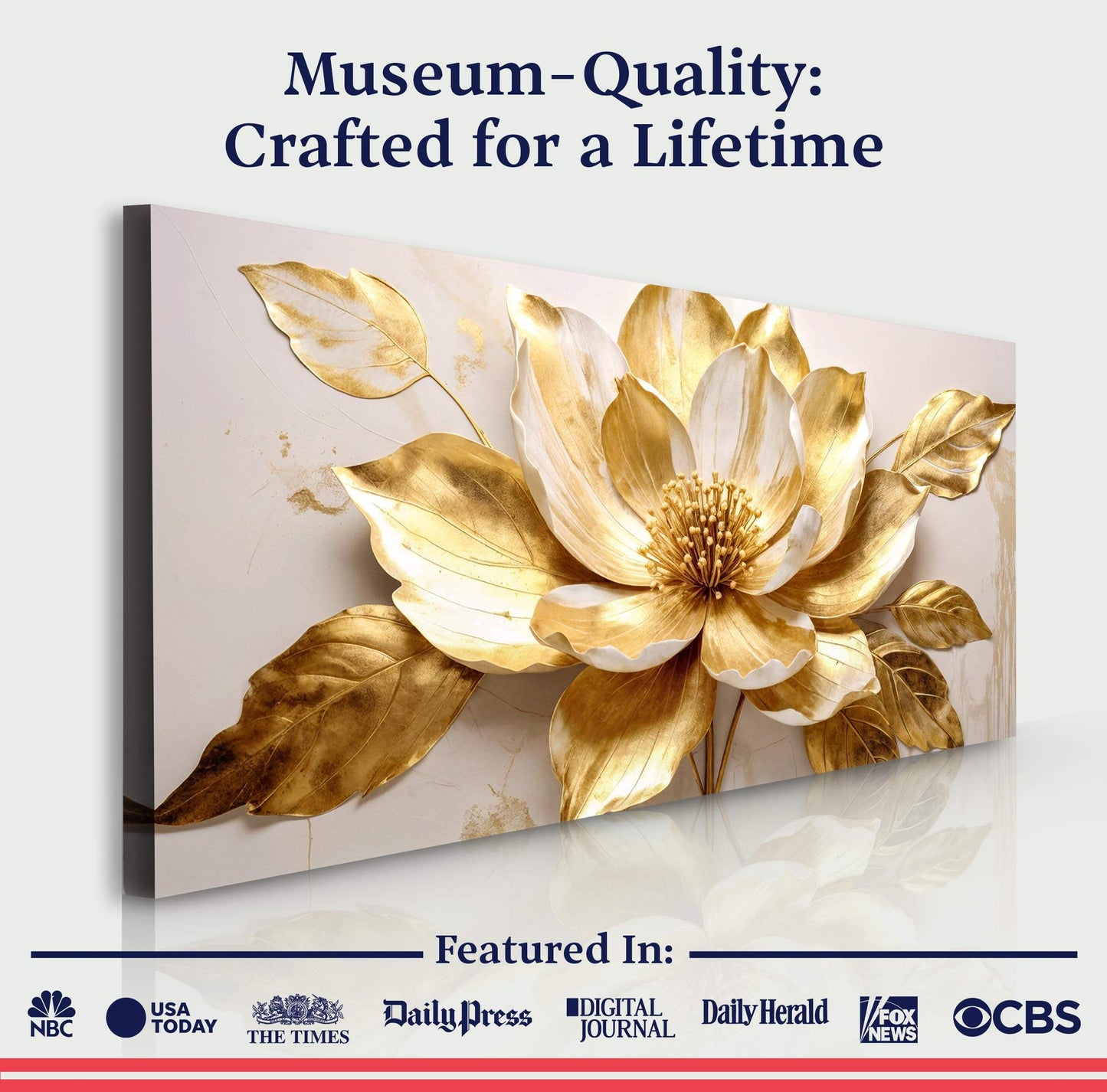 Golden Dandelion Minimalist Abstract Wall Art VIII - Tailored Canvases - Flyclothing LLC