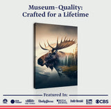 Moose Double Exposure Wall Art - Tailored Canvases - Flyclothing LLC
