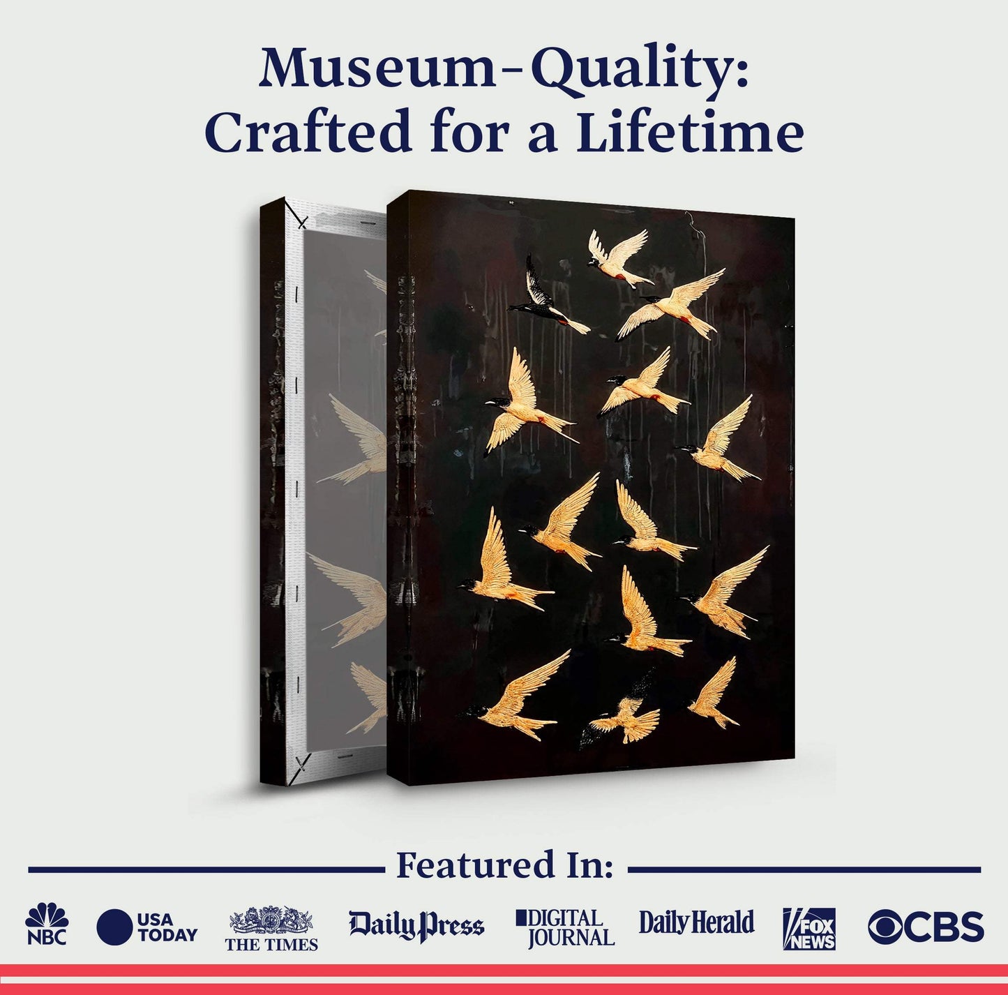 Abstract Flying Swallow Wall Art - Tailored Canvases - Flyclothing LLC