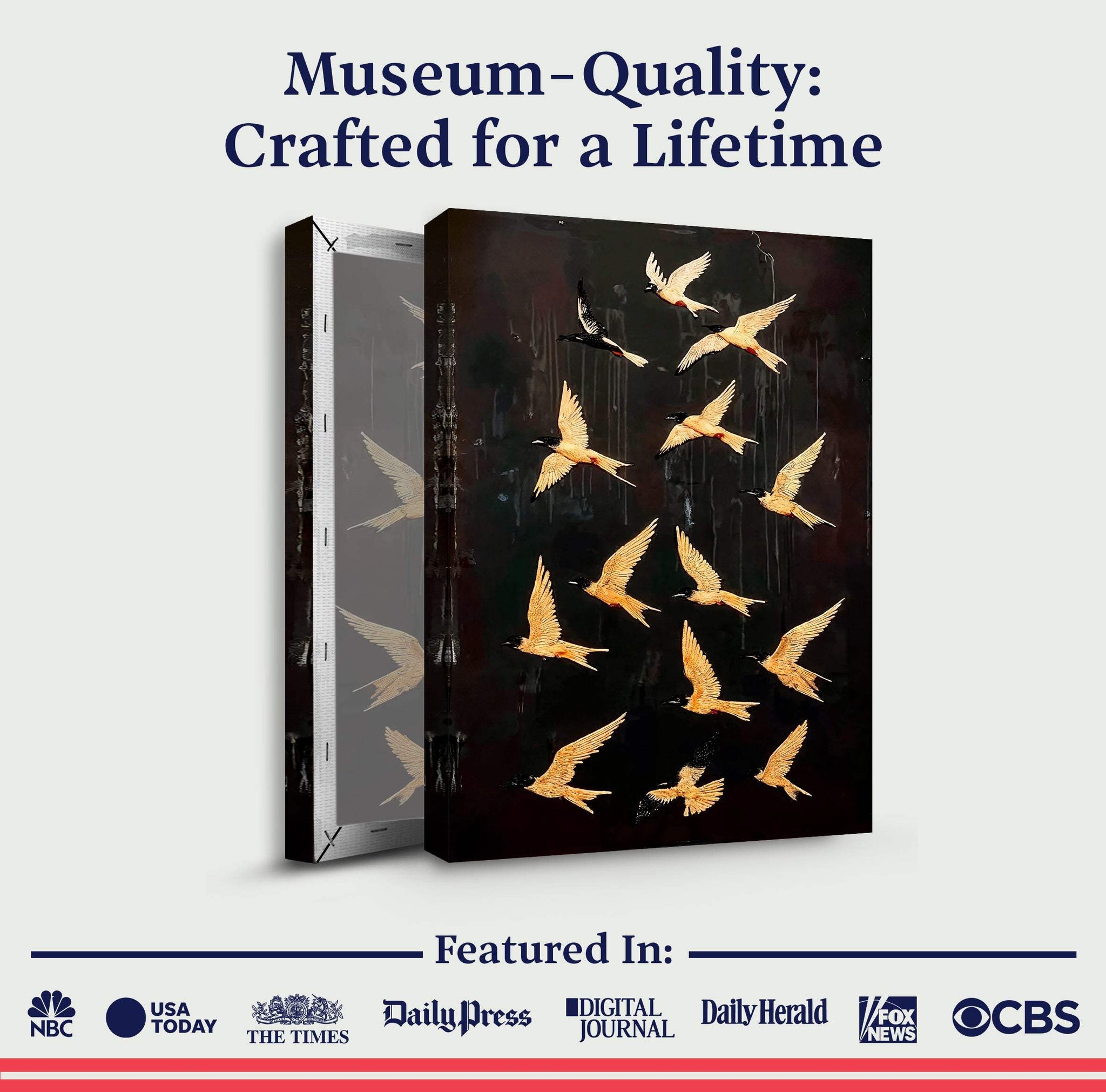 Abstract Flying Swallow Wall Art - Tailored Canvases - Flyclothing LLC