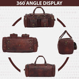 Vintage Dark Brown Traveller Duffle Bag - Classy Leather Bags - Flyclothing LLC