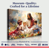 Jesus With Children Faith Wall Art VIII - Tailored Canvases - Flyclothing LLC
