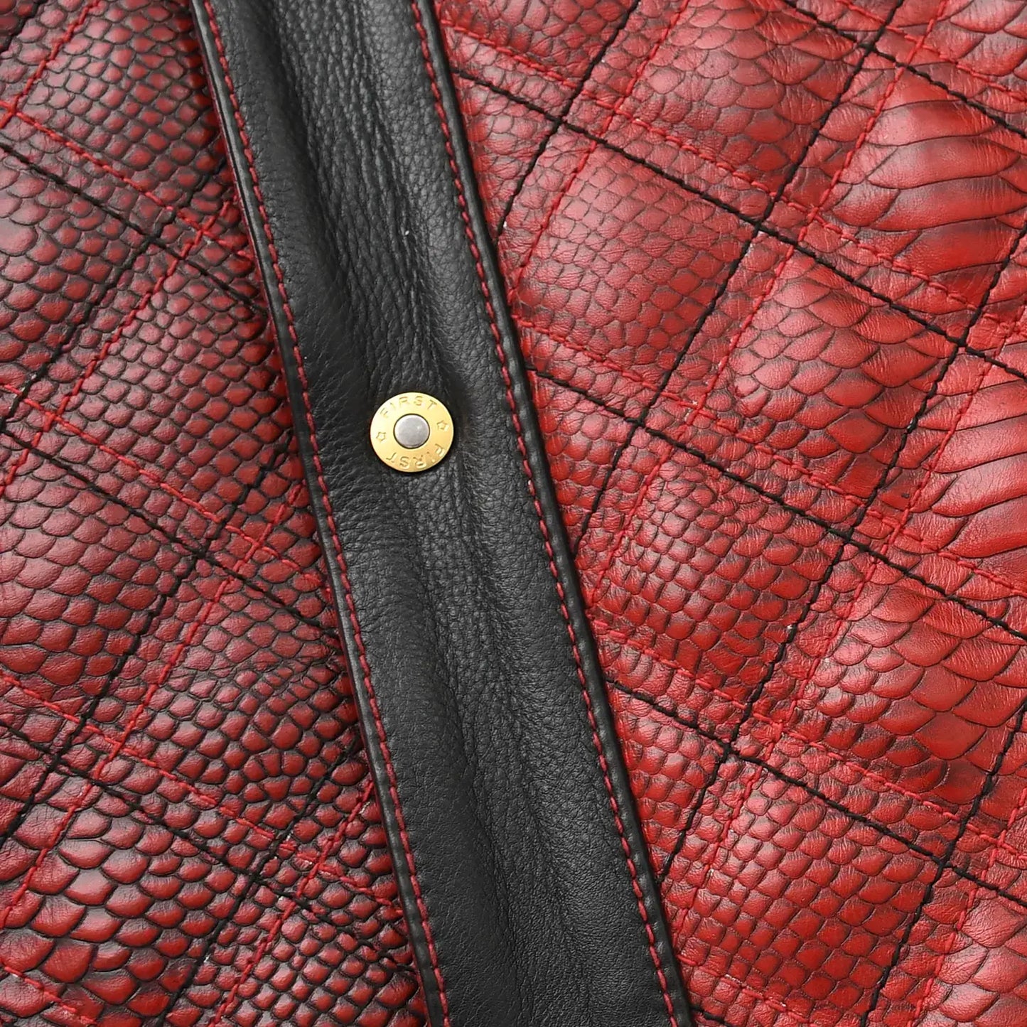 Redstrike Men’s Motorcycle Leather Jacket - First Manufacturing Company - Flyclothing LLC