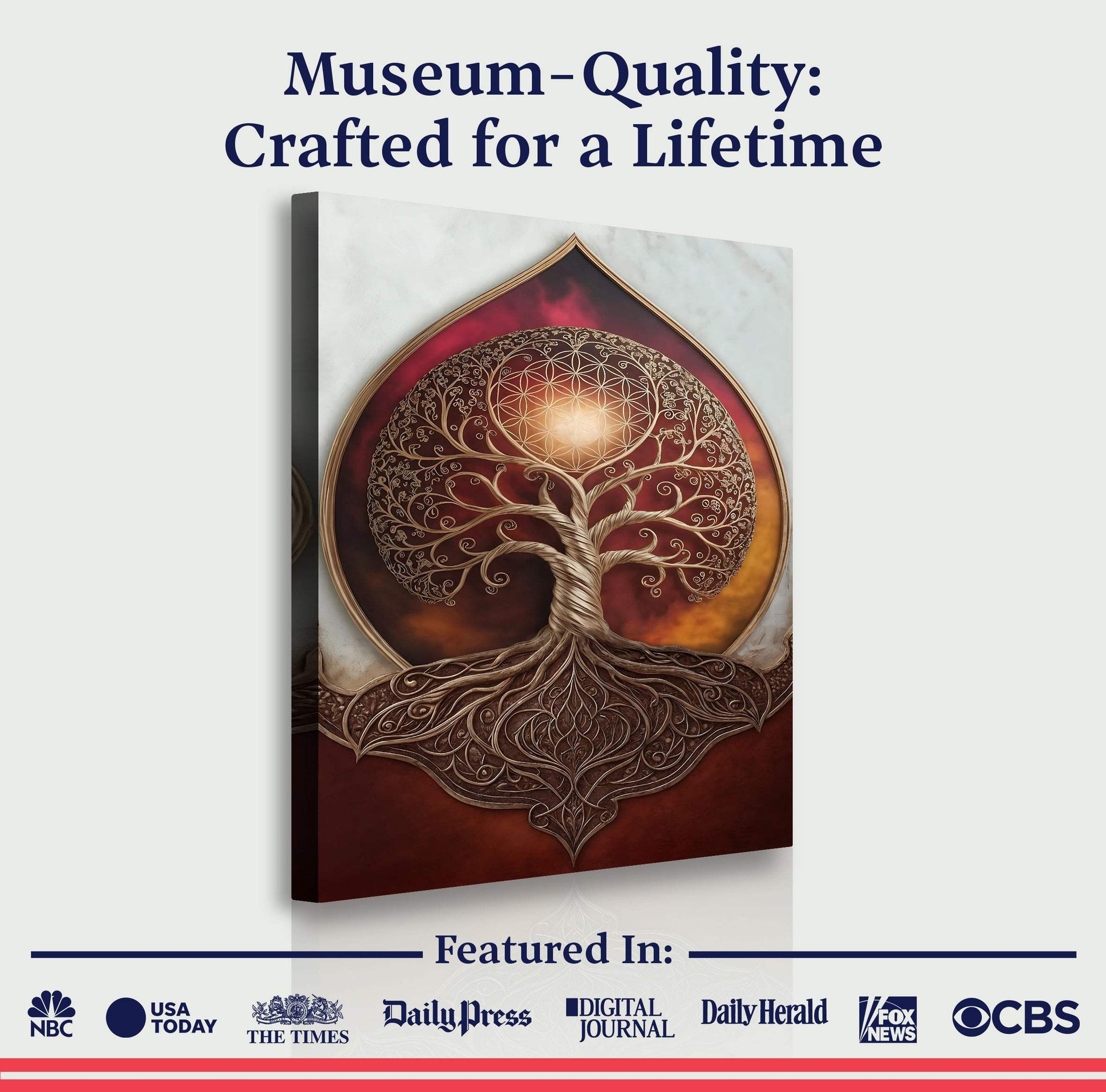 Tree of Life: Sacred Geometry Abstract Wall Art - Tailored Canvases - Flyclothing LLC
