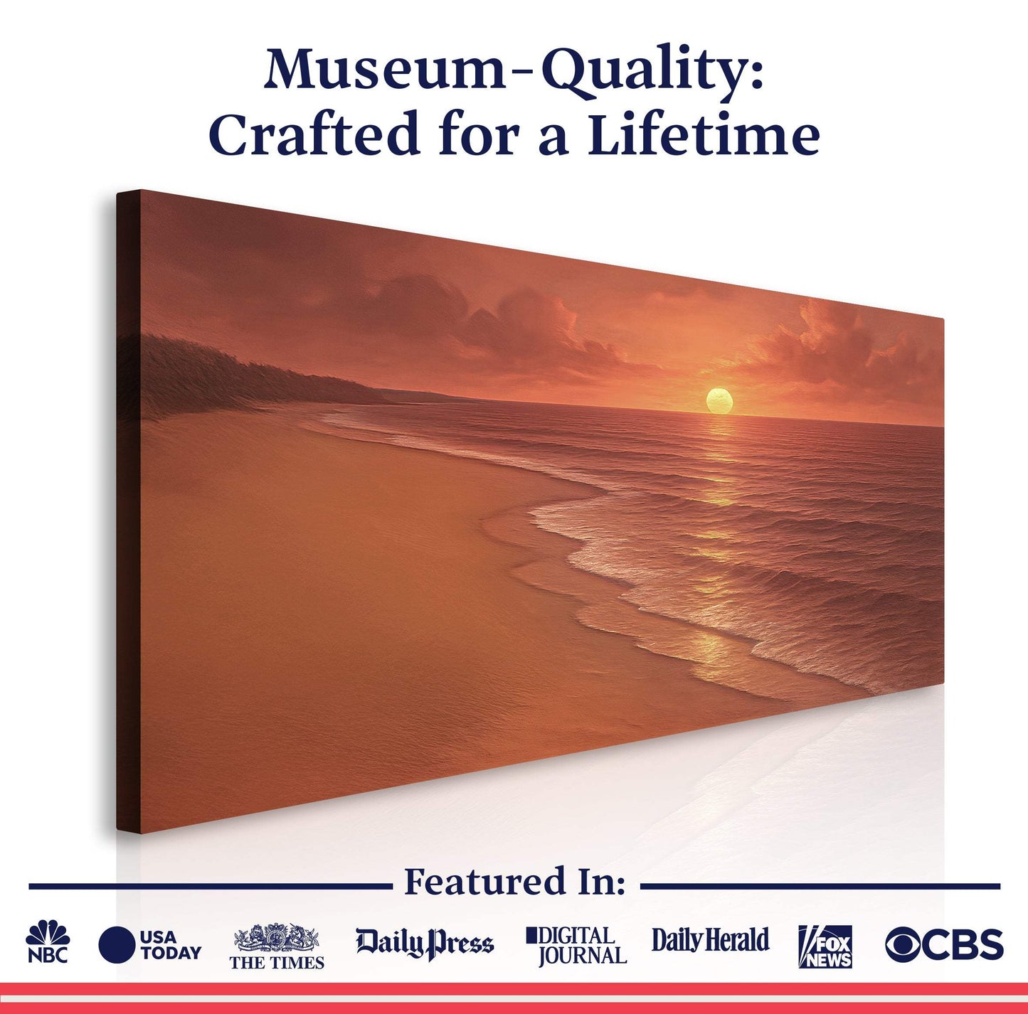 Beach Shoreline Coastal Wall Art VII - Tailored Canvases - Flyclothing LLC