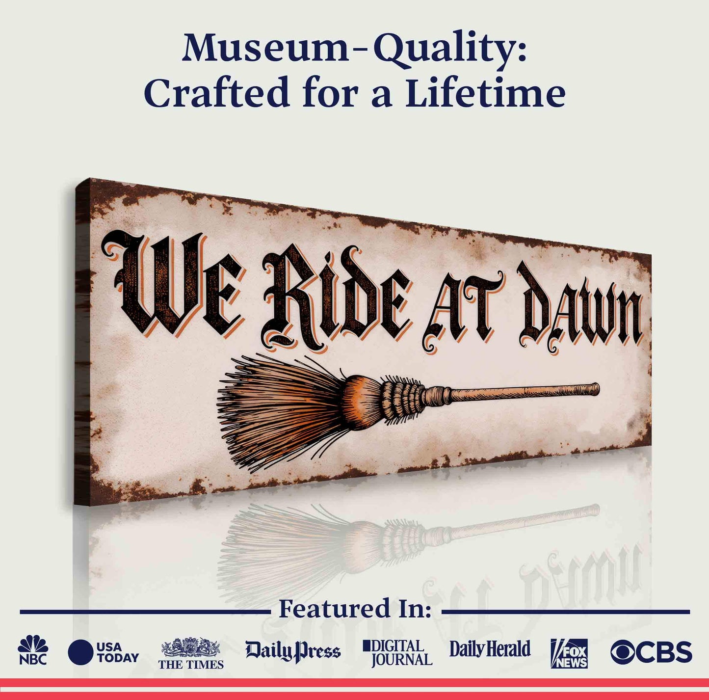 We Ride At Dawn Halloween Wall Sign - Tailored Canvases - Flyclothing LLC