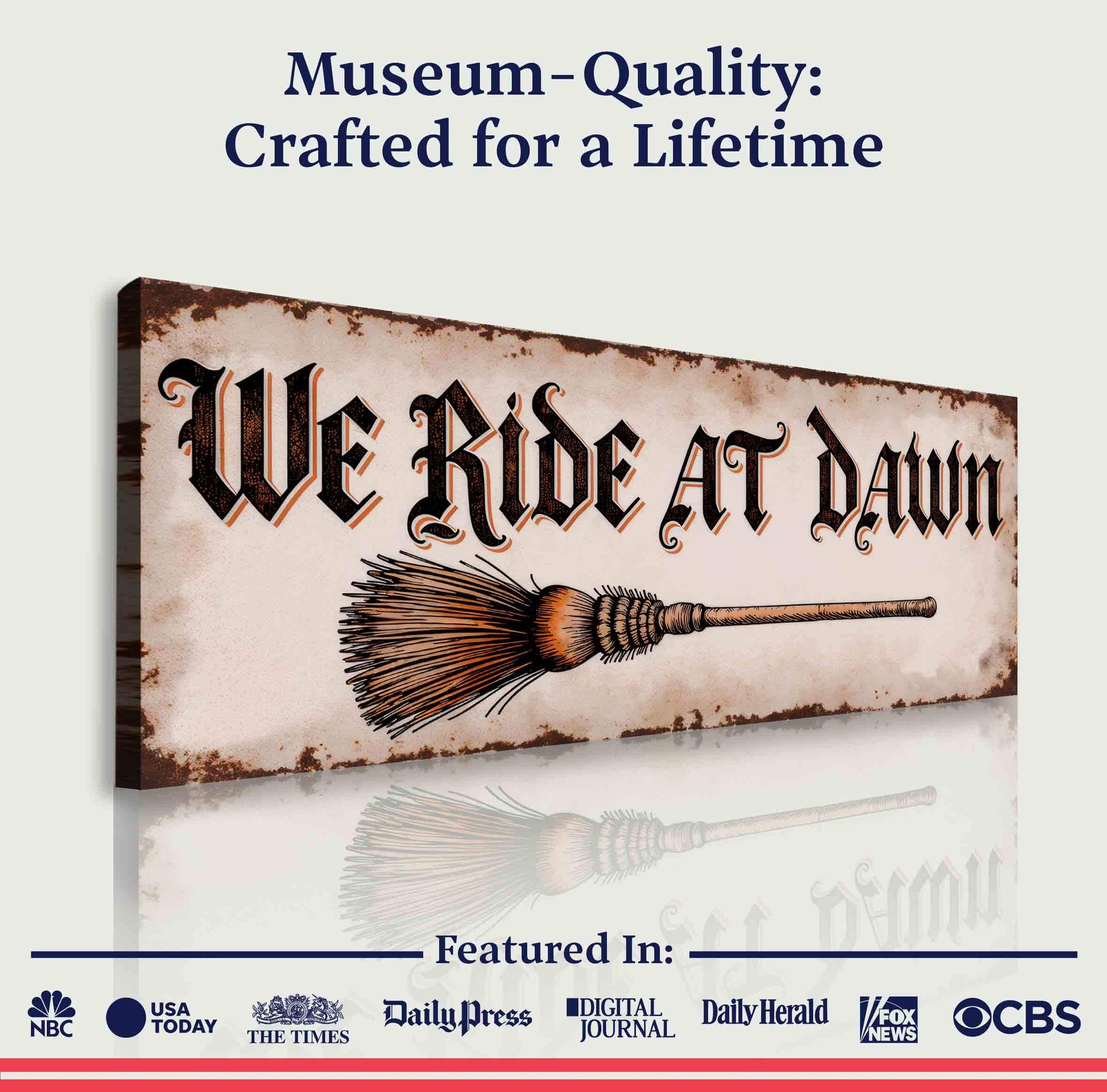 We Ride At Dawn Halloween Wall Sign - Tailored Canvases - Flyclothing LLC
