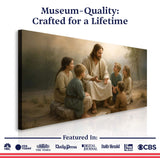 Jesus with Children Faith Wall Art III - Tailored Canvases - Flyclothing LLC
