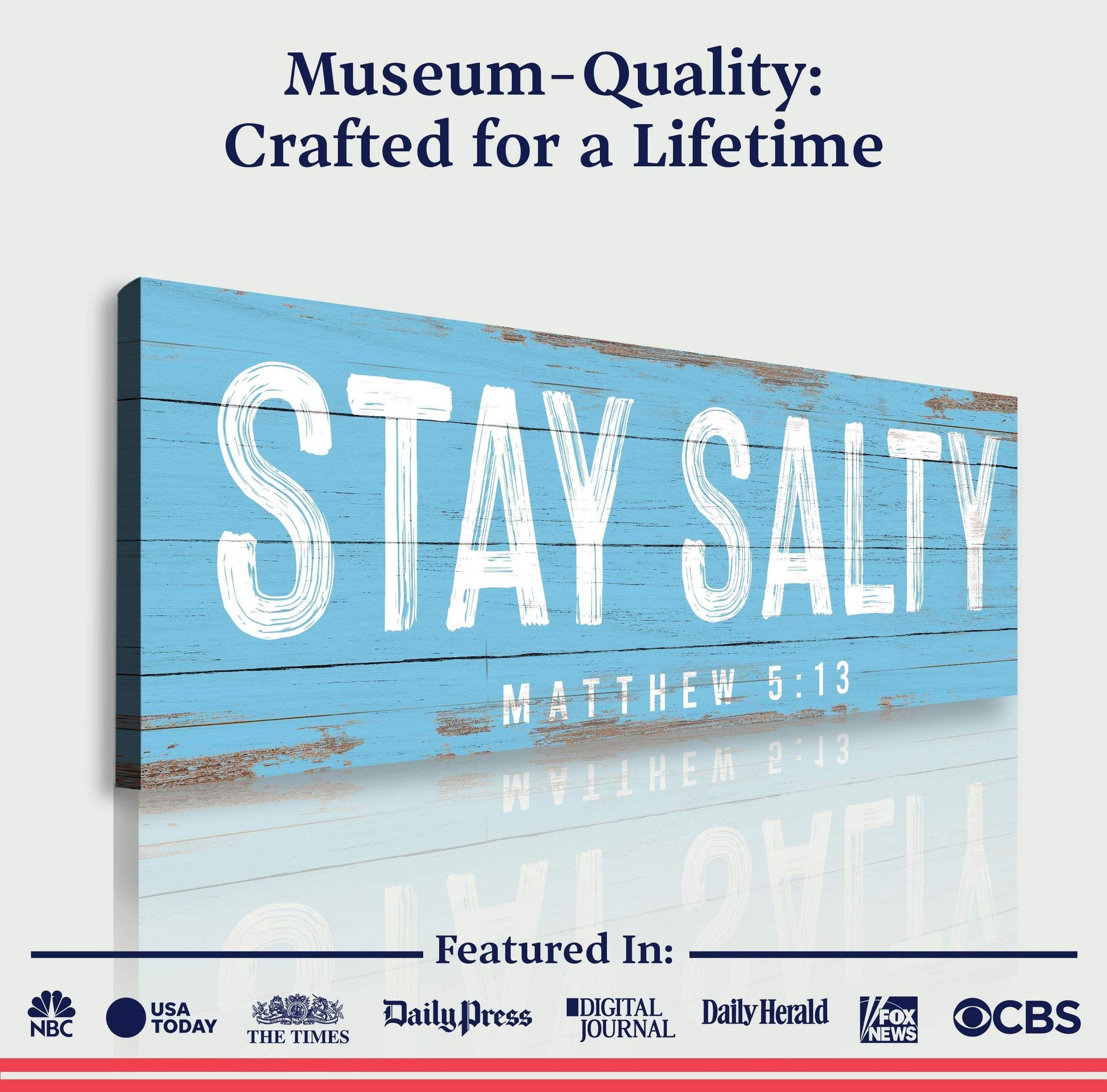 Stay Salty Coastal Sign IV - Tailored Canvases - Flyclothing LLC