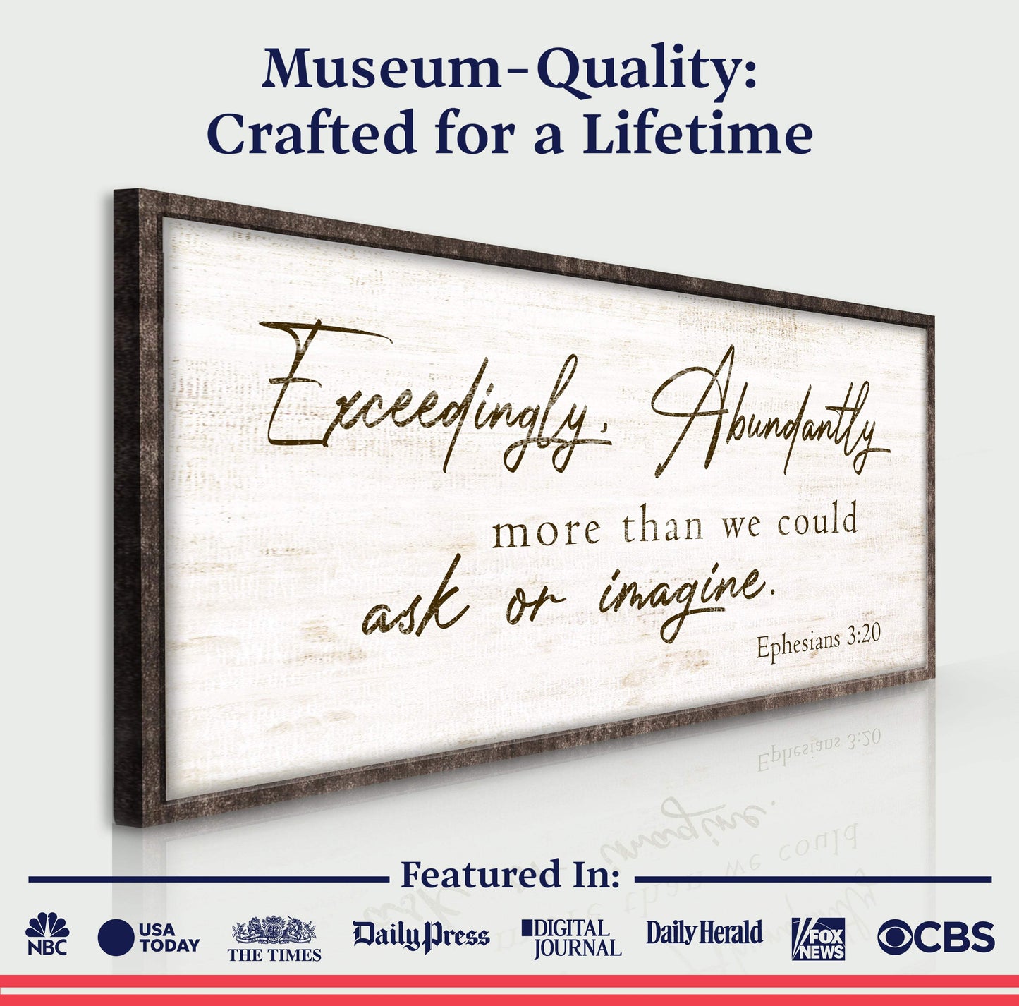 Exceedingly, Abundantly More Than We Could Ask Or Imagine Faith Sign IV - Tailored Canvases - Flyclothing LLC