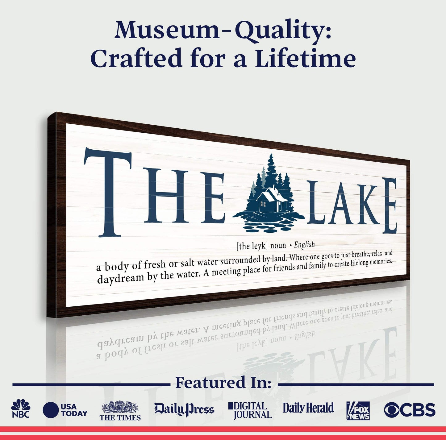 The Definition of Lake Sign II - Tailored Canvases - Flyclothing LLC