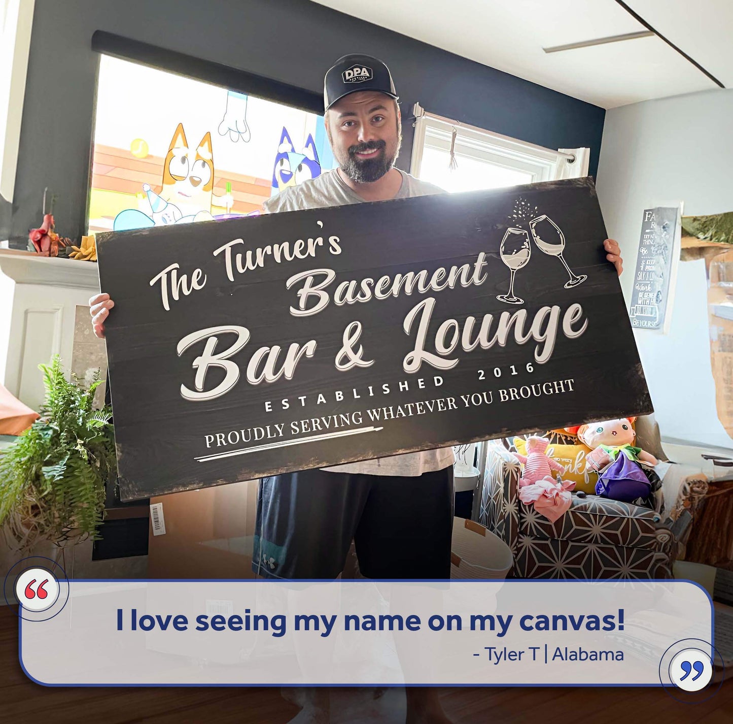 Basement Bar And Lounge Sign IV - Tailored Canvases - Flyclothing LLC
