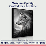 Wolf Double Exposure Wall Art II - Tailored Canvases - Flyclothing LLC